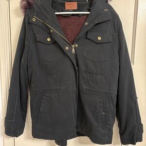 UGG Black Utility Jacket with Gold Details